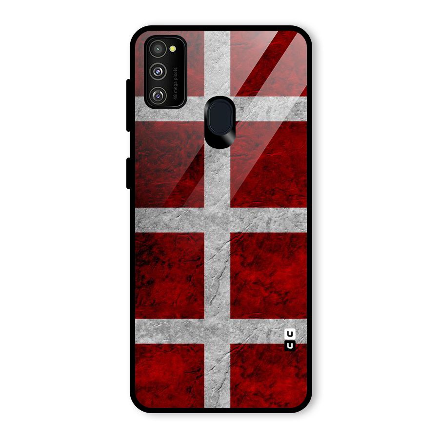 Silver Lines Glass Back Case for Galaxy M30s