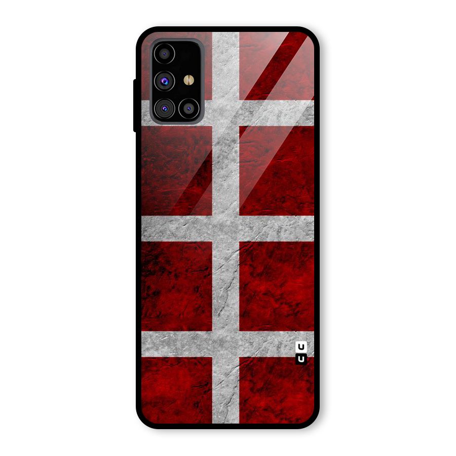 Silver Lines Glass Back Case for Galaxy M31s