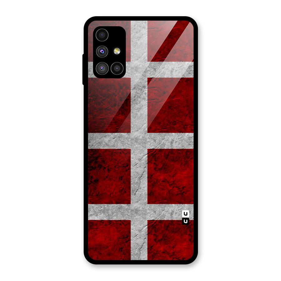 Silver Lines Glass Back Case for Galaxy M51