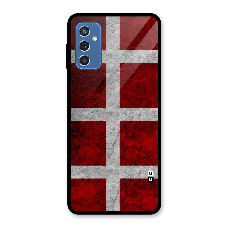 Silver Lines Glass Back Case for Galaxy M52 5G