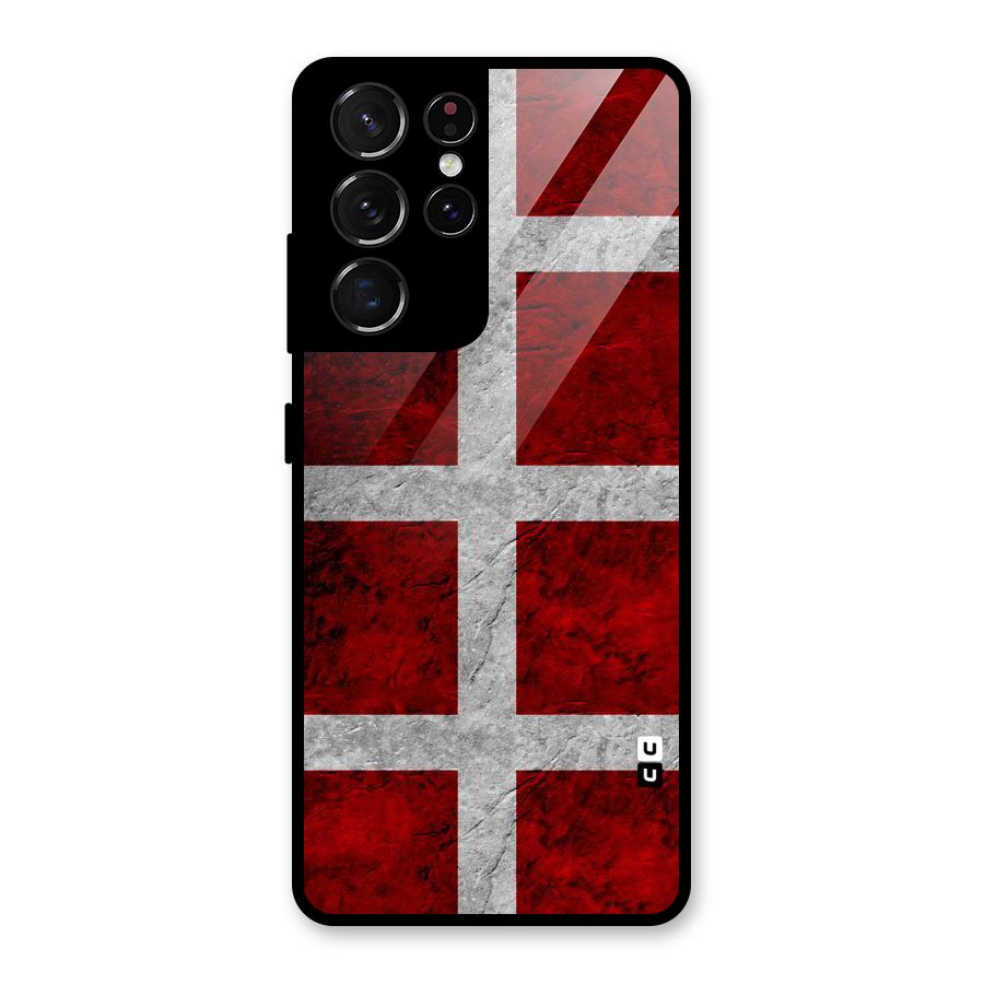Silver Lines Glass Back Case for Galaxy S21 Ultra 5G