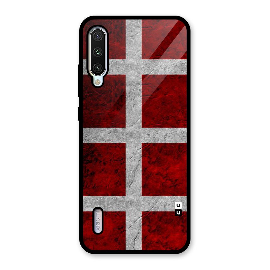 Silver Lines Glass Back Case for Mi A3