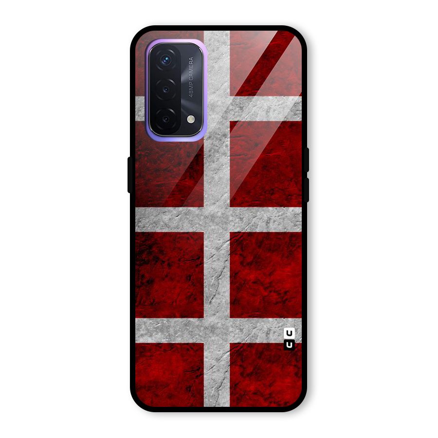 Silver Lines Glass Back Case for Oppo A74 5G