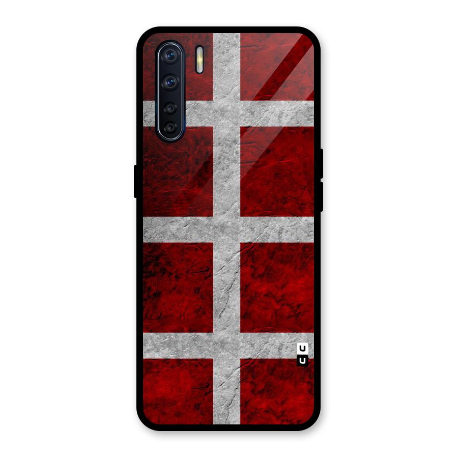 Silver Lines Glass Back Case for Oppo F15