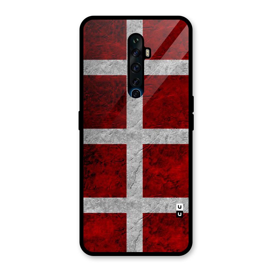 Silver Lines Glass Back Case for Oppo Reno2 F
