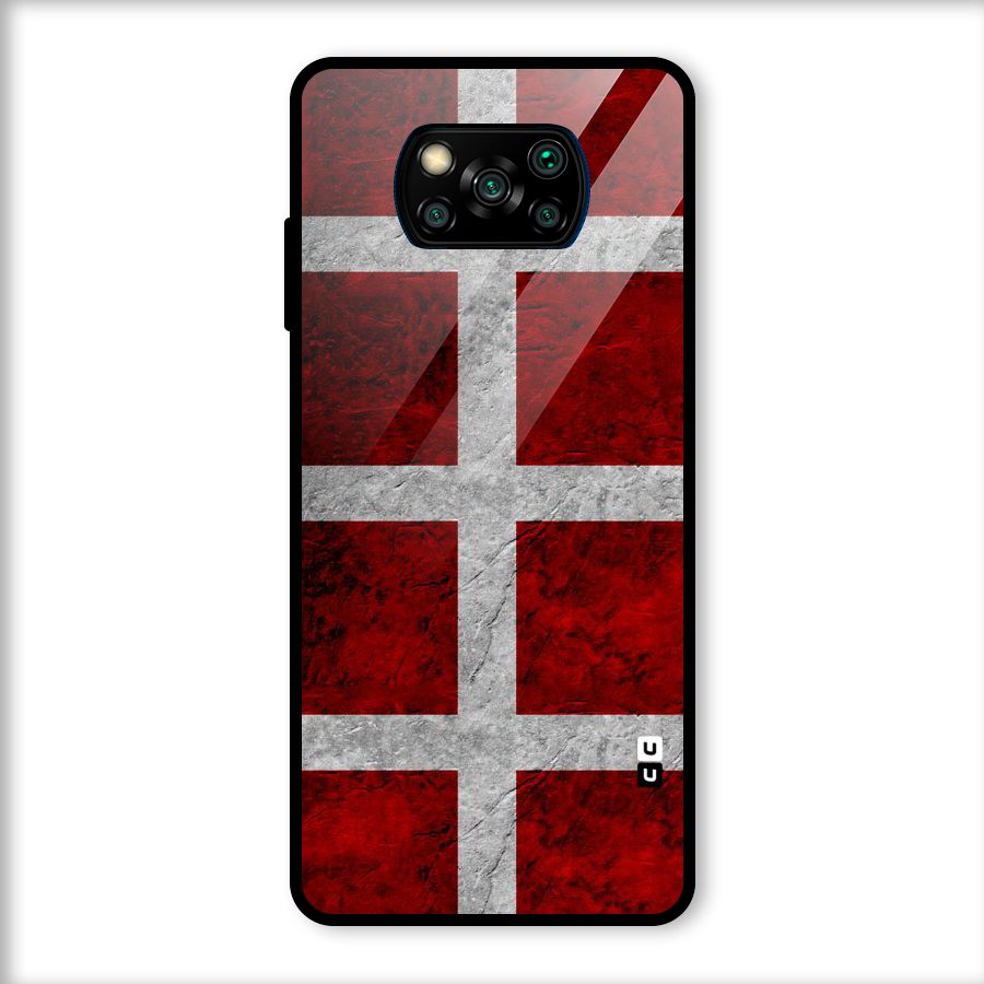 Silver Lines Glass Back Case for Poco X3
