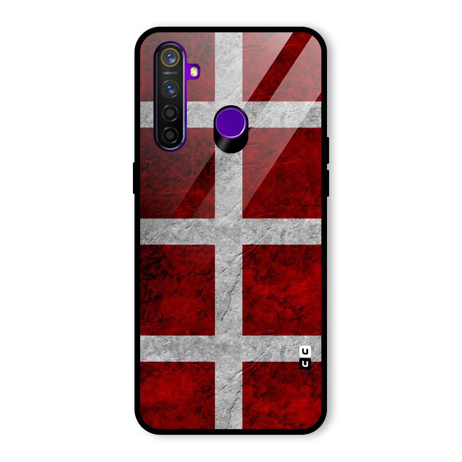 Silver Lines Glass Back Case for Realme 5 Pro
