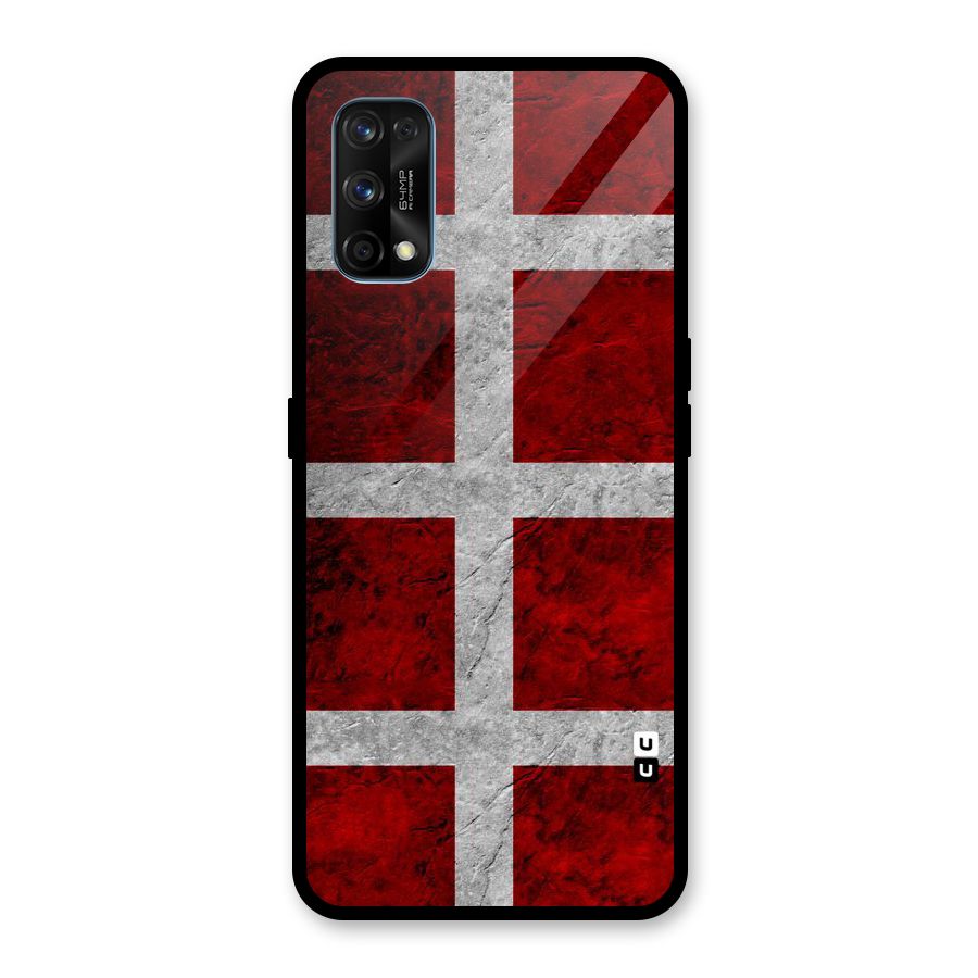 Silver Lines Glass Back Case for Realme 7 Pro