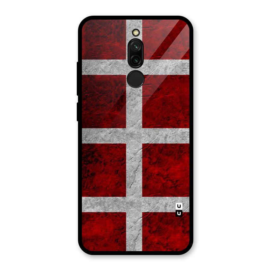 Silver Lines Glass Back Case for Redmi 8