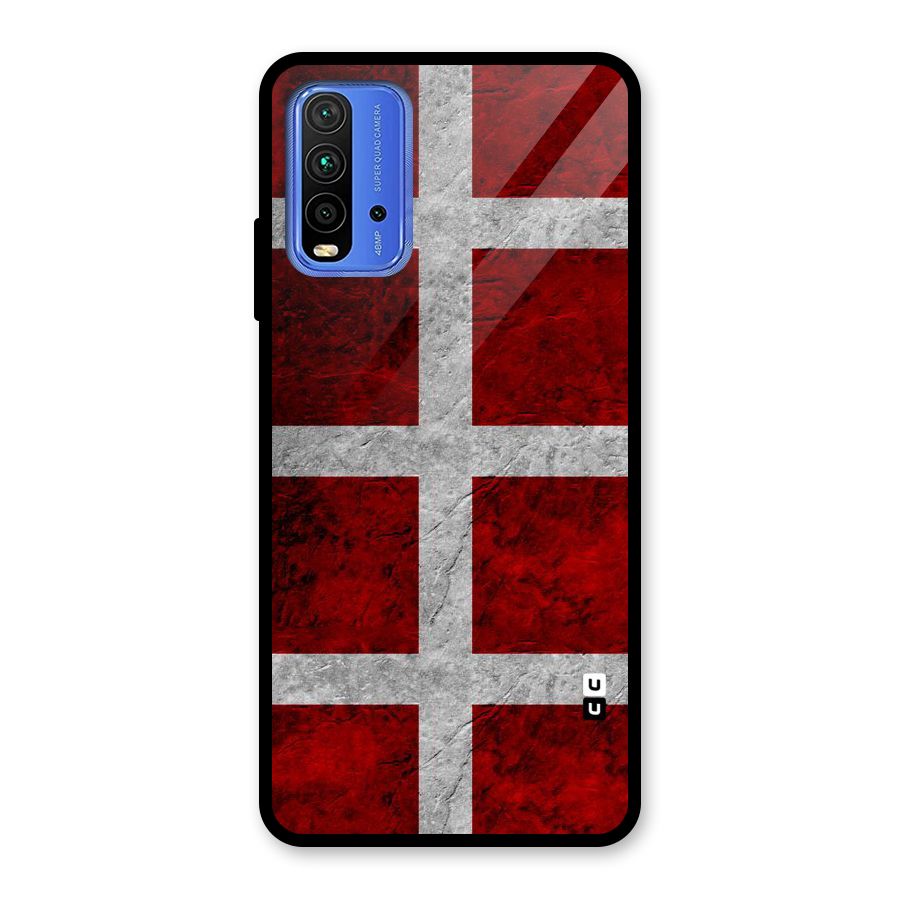 Silver Lines Glass Back Case for Redmi 9 Power