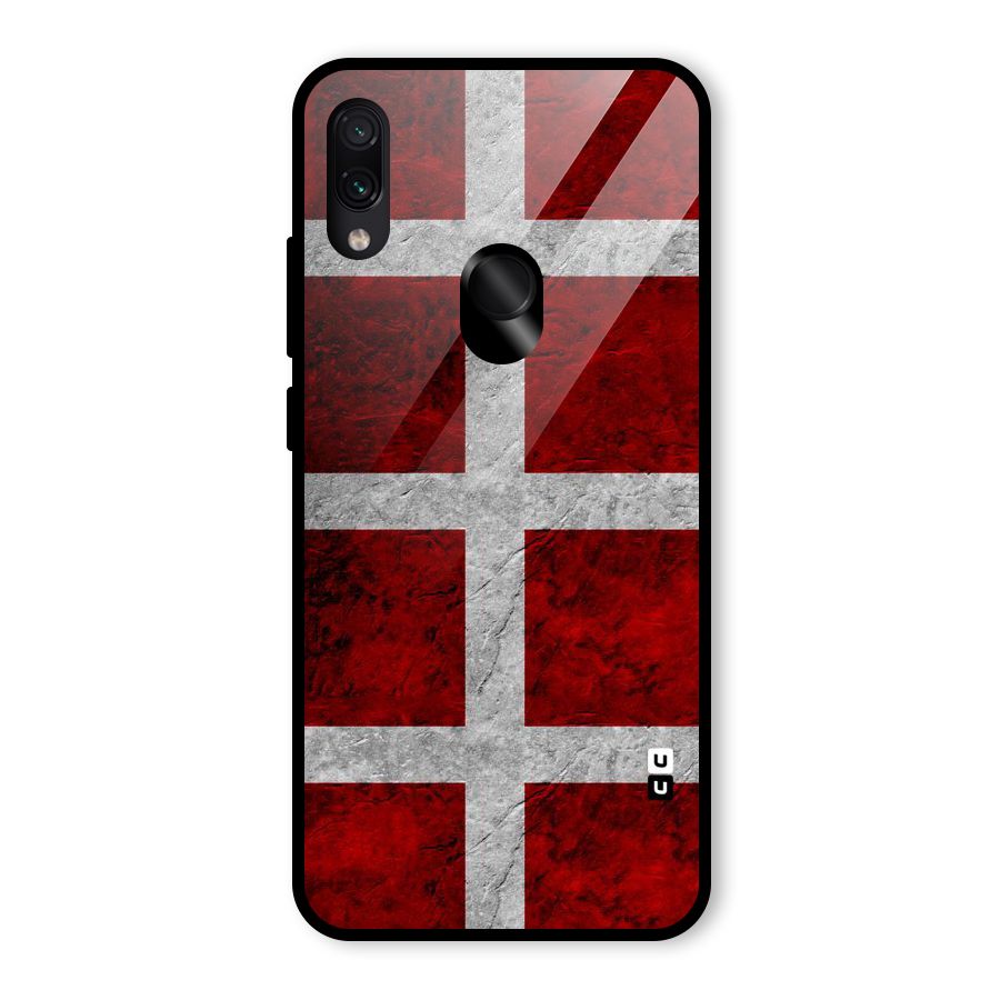 Silver Lines Glass Back Case for Redmi Note 7 Pro