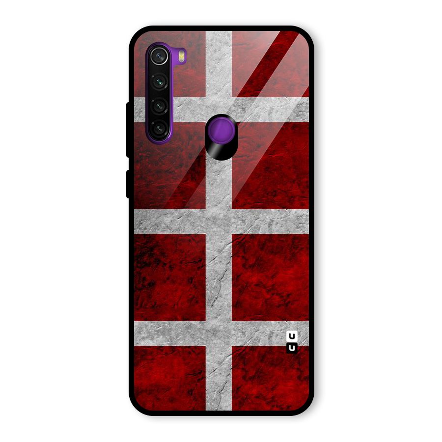 Silver Lines Glass Back Case for Redmi Note 8