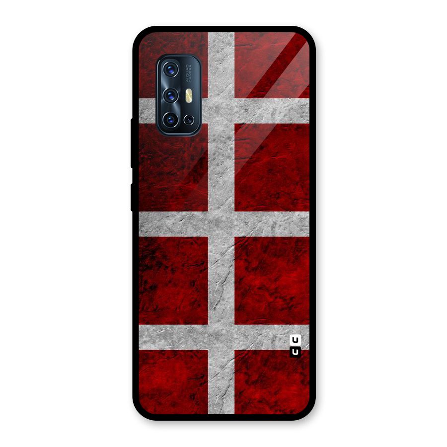 Silver Lines Glass Back Case for Vivo V17