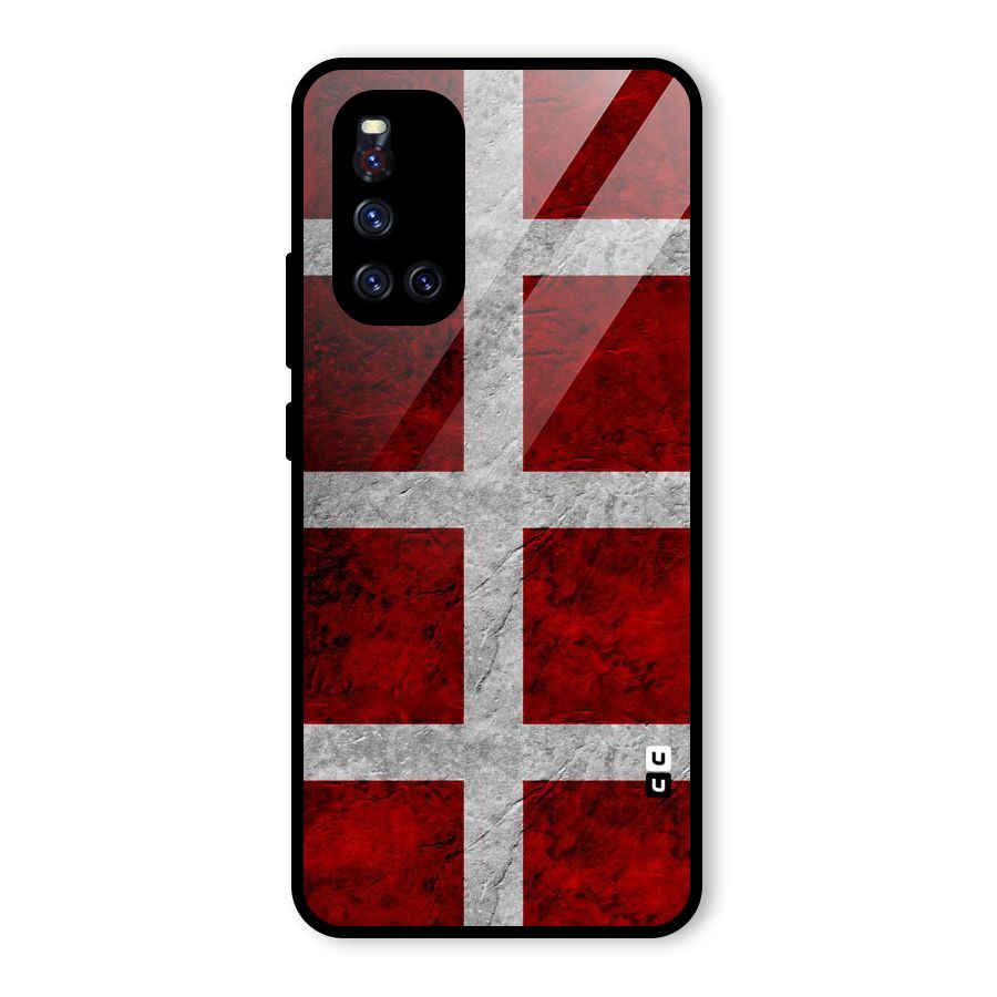 Silver Lines Glass Back Case for Vivo V19