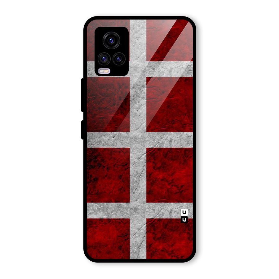 Silver Lines Glass Back Case for Vivo V20