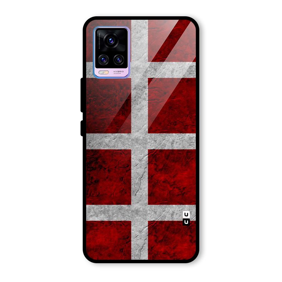 Silver Lines Glass Back Case for Vivo V20 Pro
