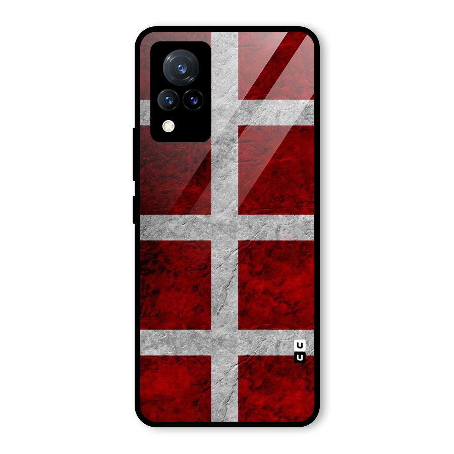 Silver Lines Glass Back Case for Vivo V21 5G