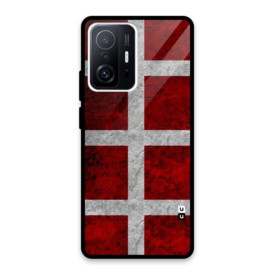 Silver Lines Glass Back Case for Xiaomi 11T Pro