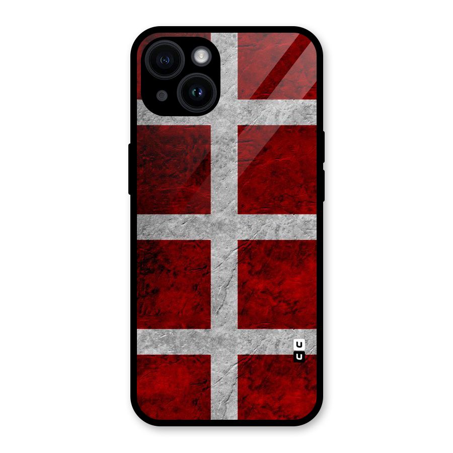 Silver Lines Glass Back Case for iPhone 14