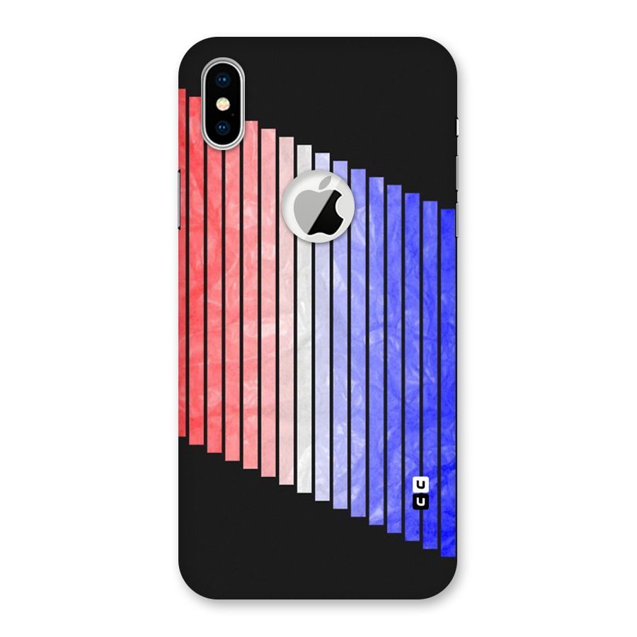 Simple Bars Back Case for iPhone X Logo Cut