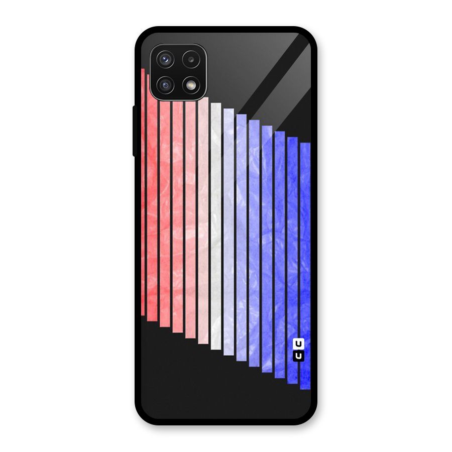 Simple Bars Glass Back Case for Galaxy A22 5G