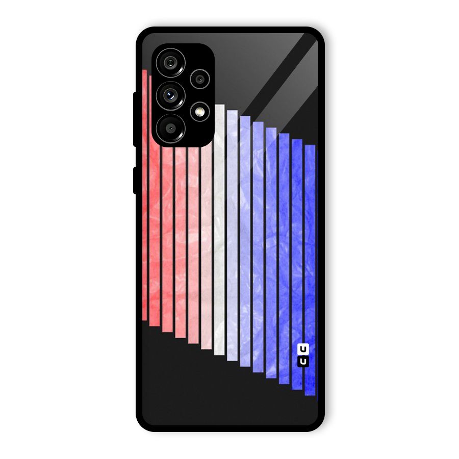 Simple Bars Glass Back Case for Galaxy A73 5G