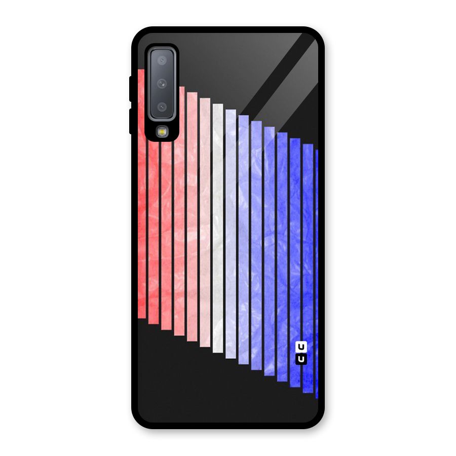 Simple Bars Glass Back Case for Galaxy A7 (2018)