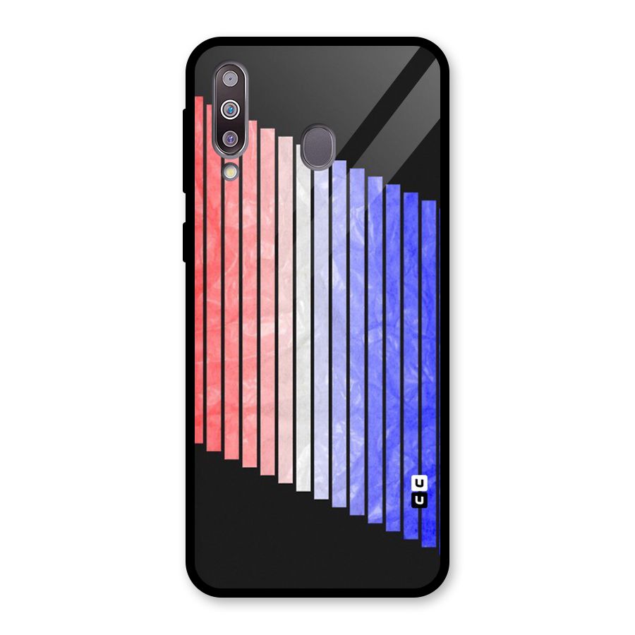 Simple Bars Glass Back Case for Galaxy M30