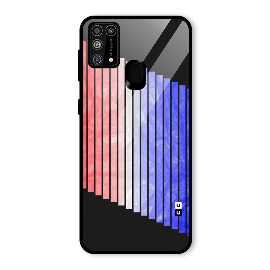 Simple Bars Glass Back Case for Galaxy M31