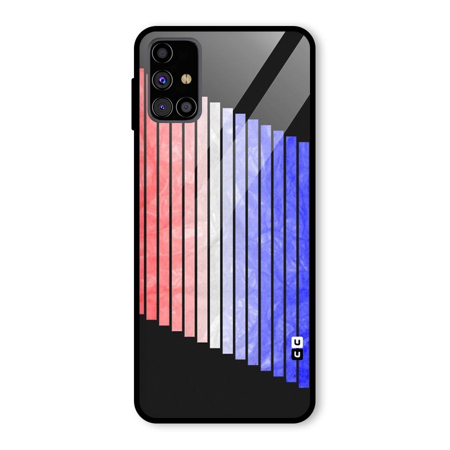Simple Bars Glass Back Case for Galaxy M31s