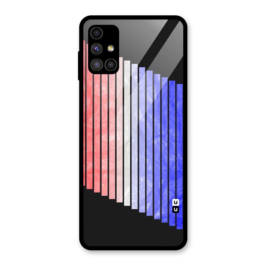 Simple Bars Glass Back Case for Galaxy M51