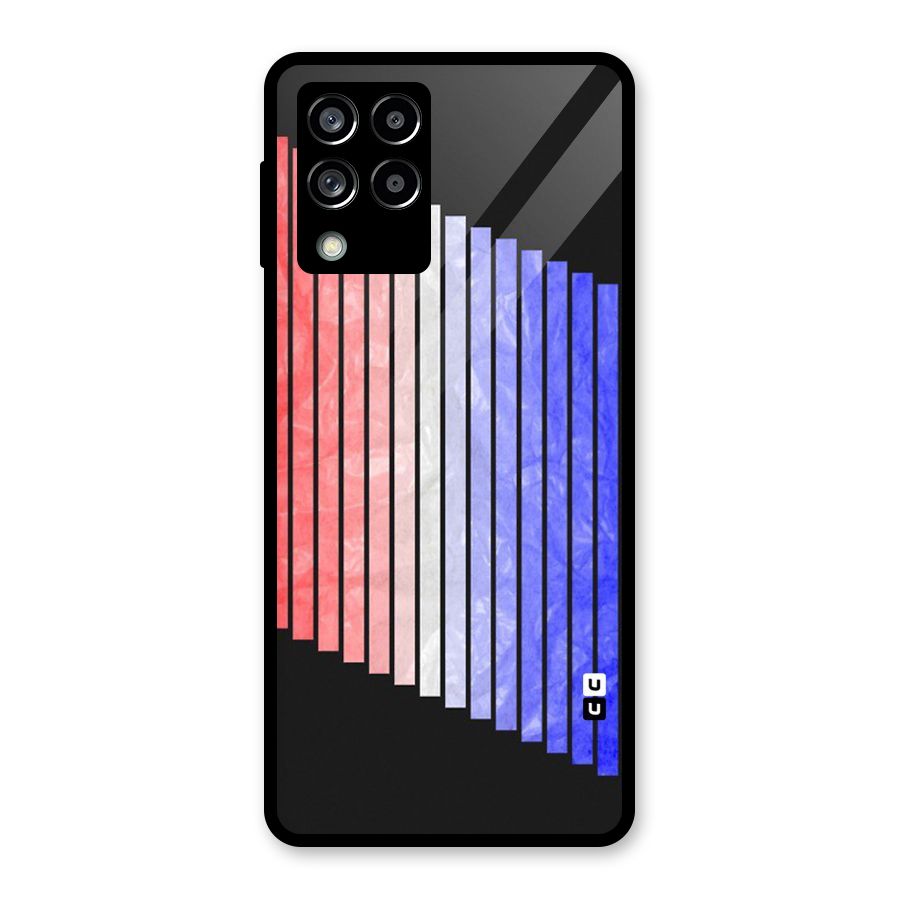Simple Bars Glass Back Case for Galaxy M53 5G