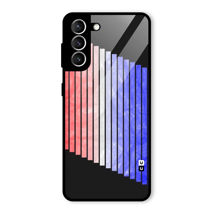 Simple Bars Glass Back Case for Galaxy S21 5G