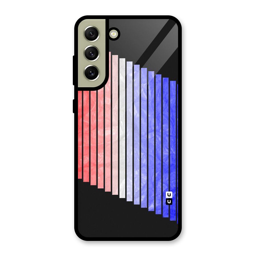 Simple Bars Glass Back Case for Galaxy S21 FE 5G
