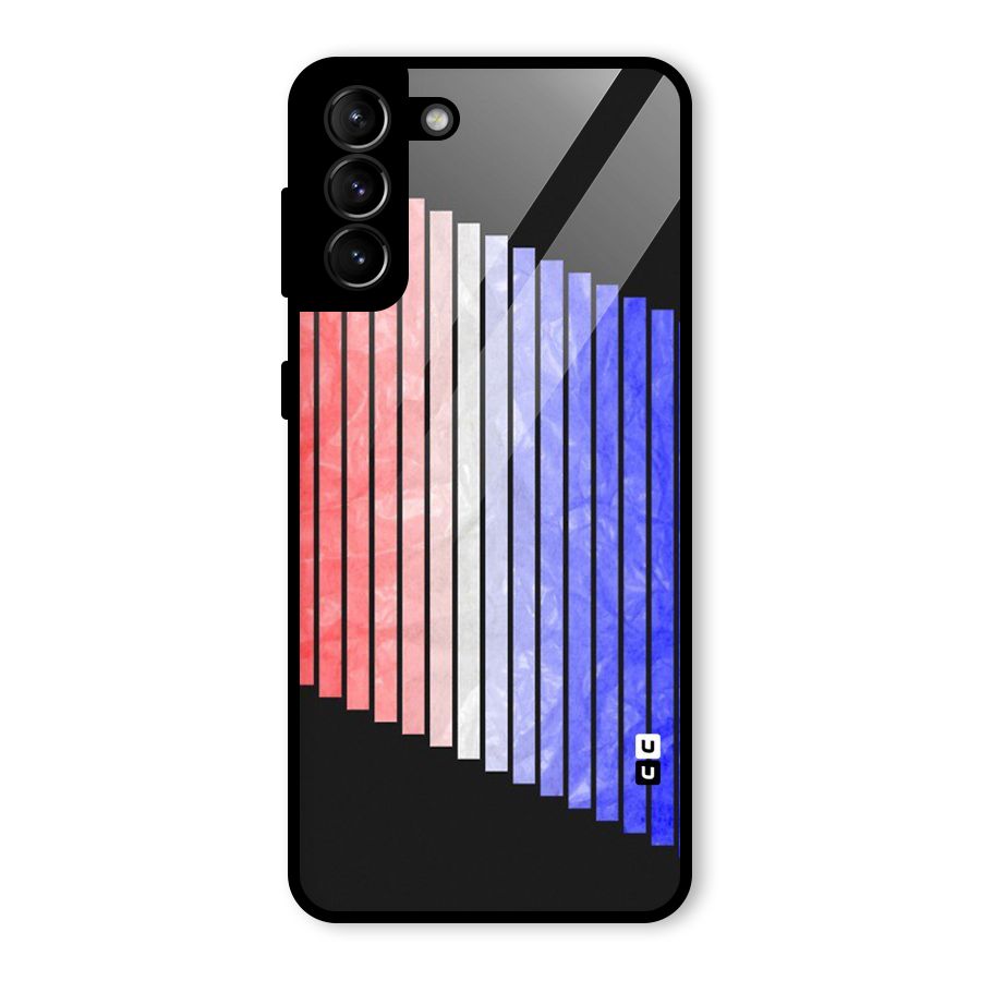 Simple Bars Glass Back Case for Galaxy S21 Plus