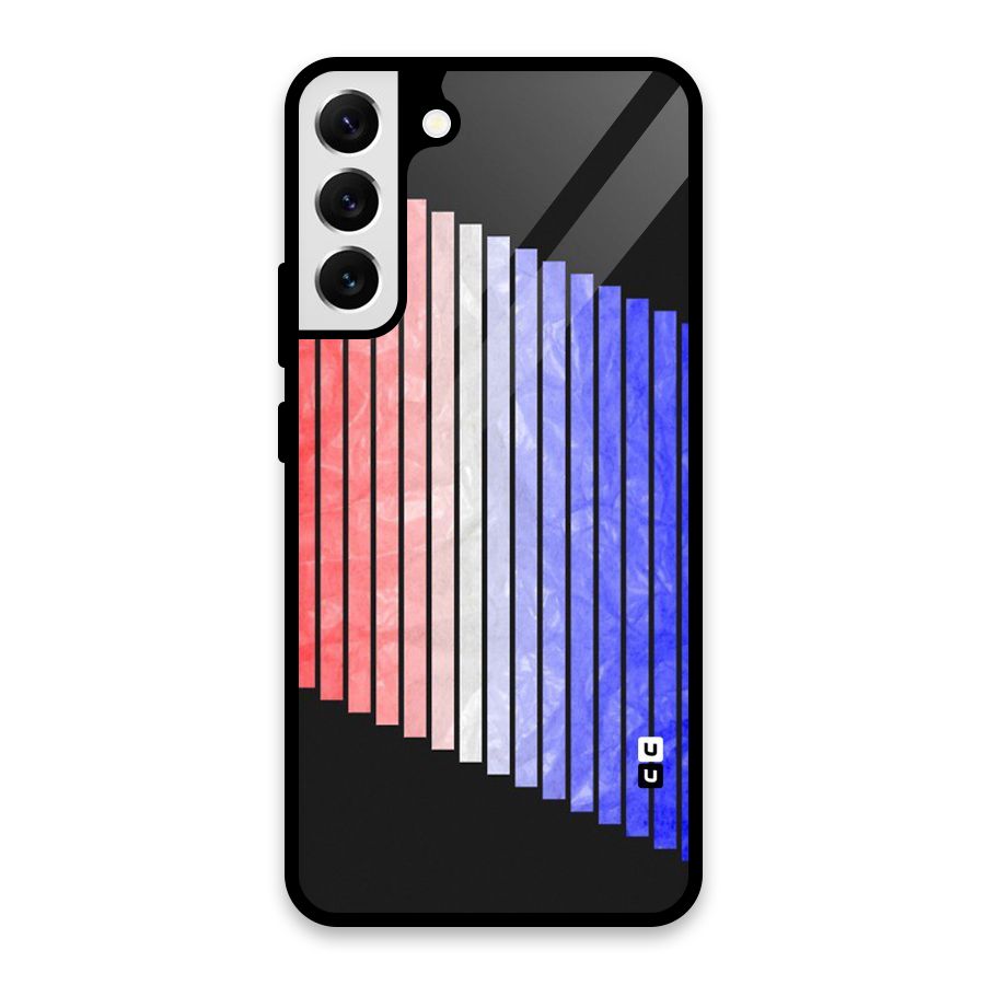 Simple Bars Glass Back Case for Galaxy S22 Plus 5G