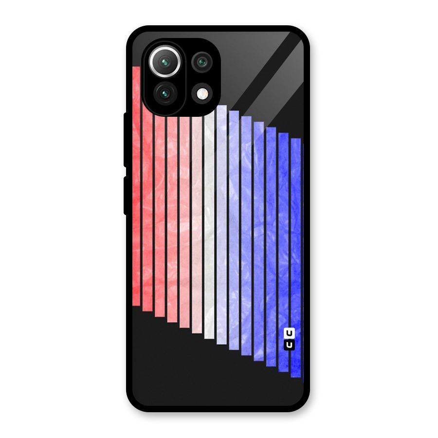 Simple Bars Glass Back Case for Mi 11 Lite NE 5G