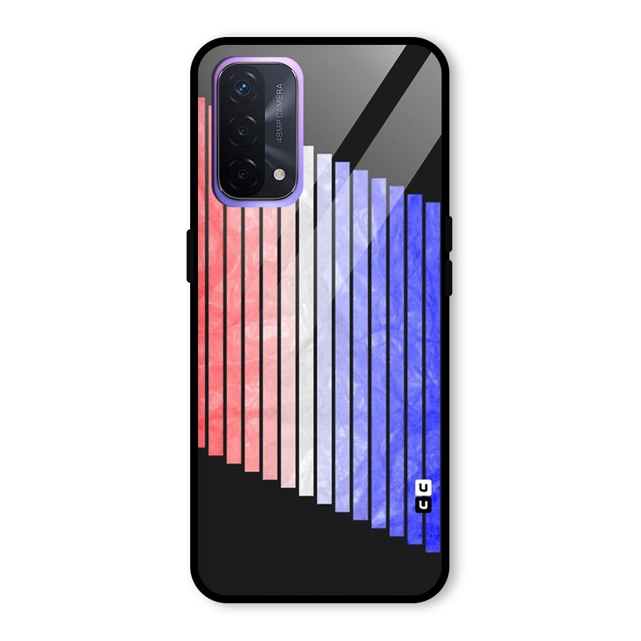 Simple Bars Glass Back Case for Oppo A74 5G