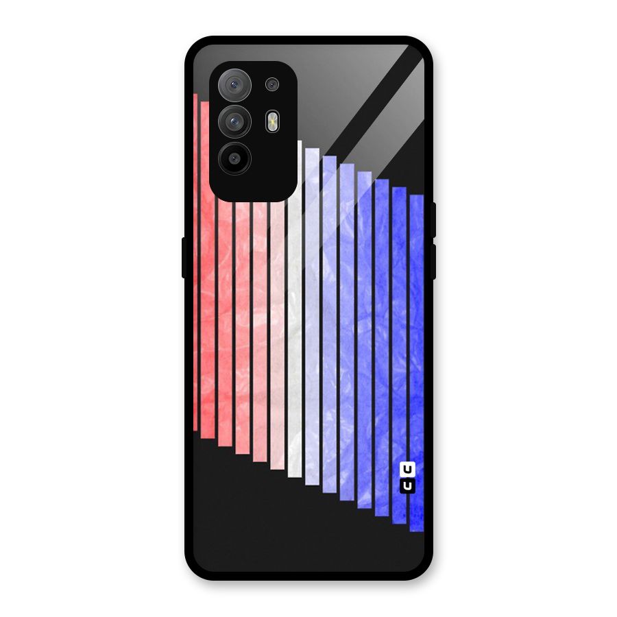Simple Bars Glass Back Case for Oppo F19 Pro Plus 5G