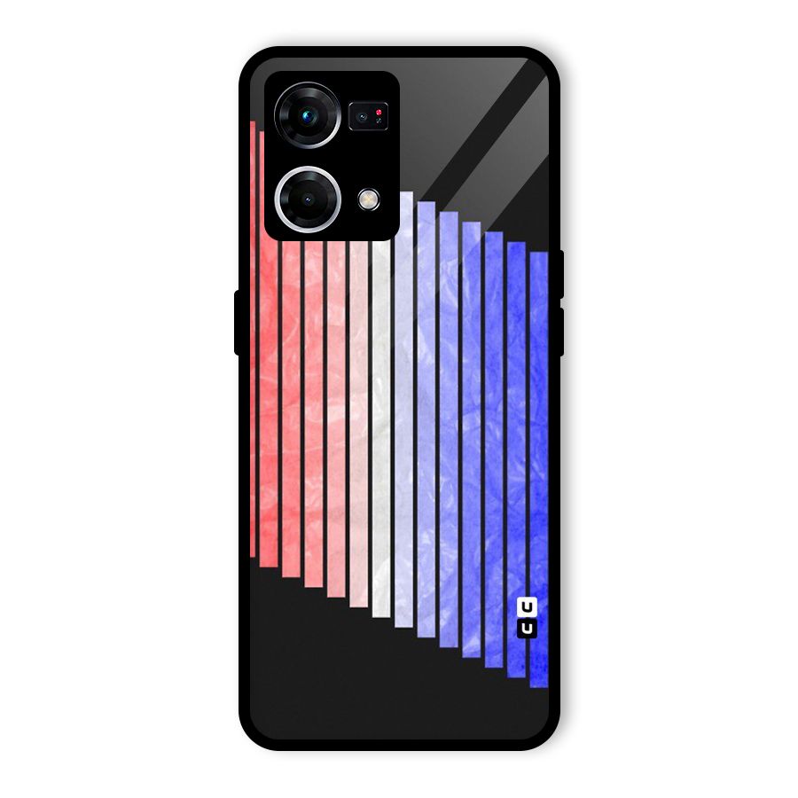 Simple Bars Glass Back Case for Oppo F21 Pro 4G
