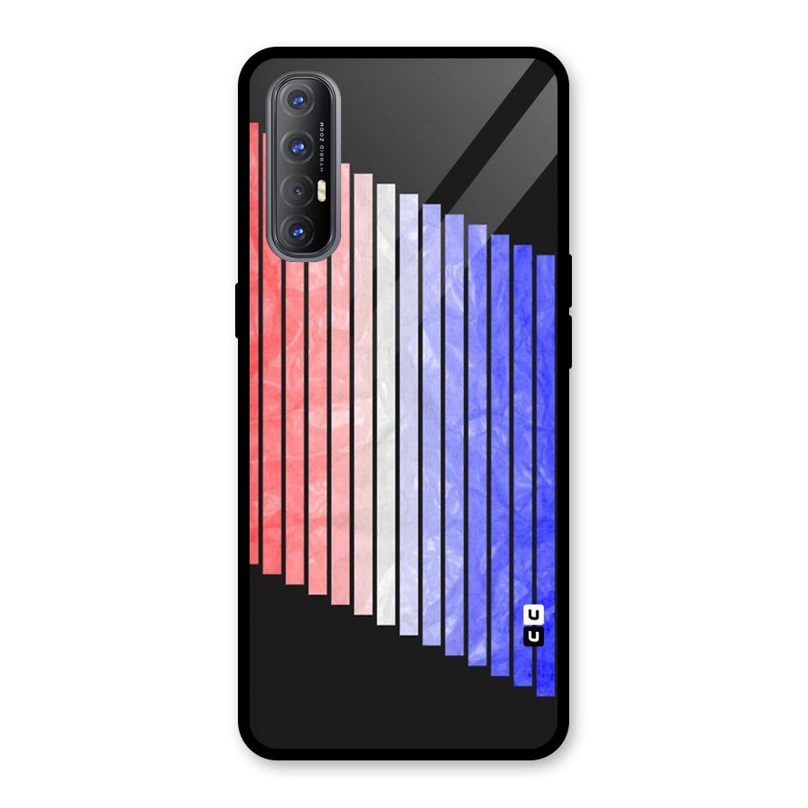 Simple Bars Glass Back Case for Oppo Reno3 Pro