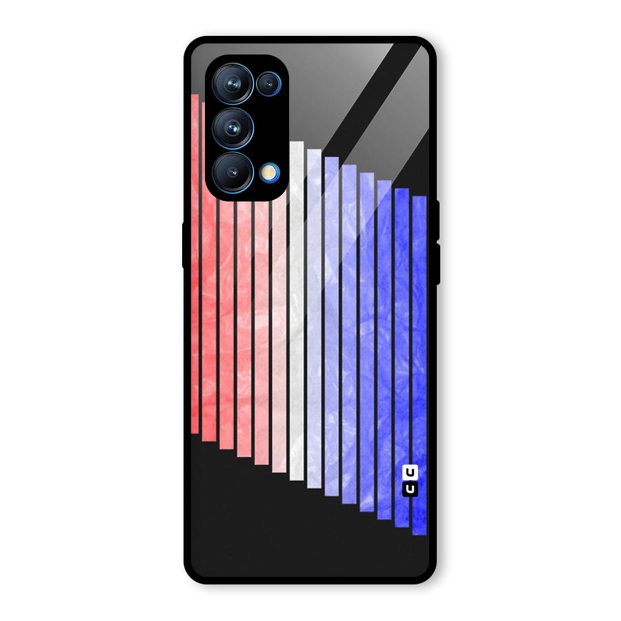 Simple Bars Glass Back Case for Oppo Reno5 Pro 5G