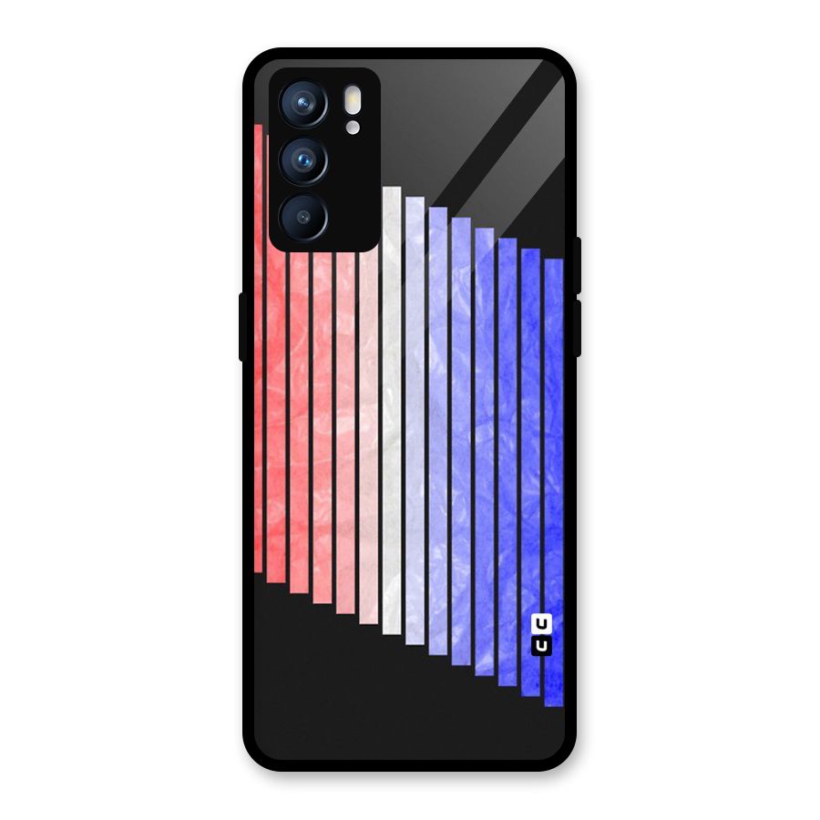 Simple Bars Glass Back Case for Oppo Reno6 5G