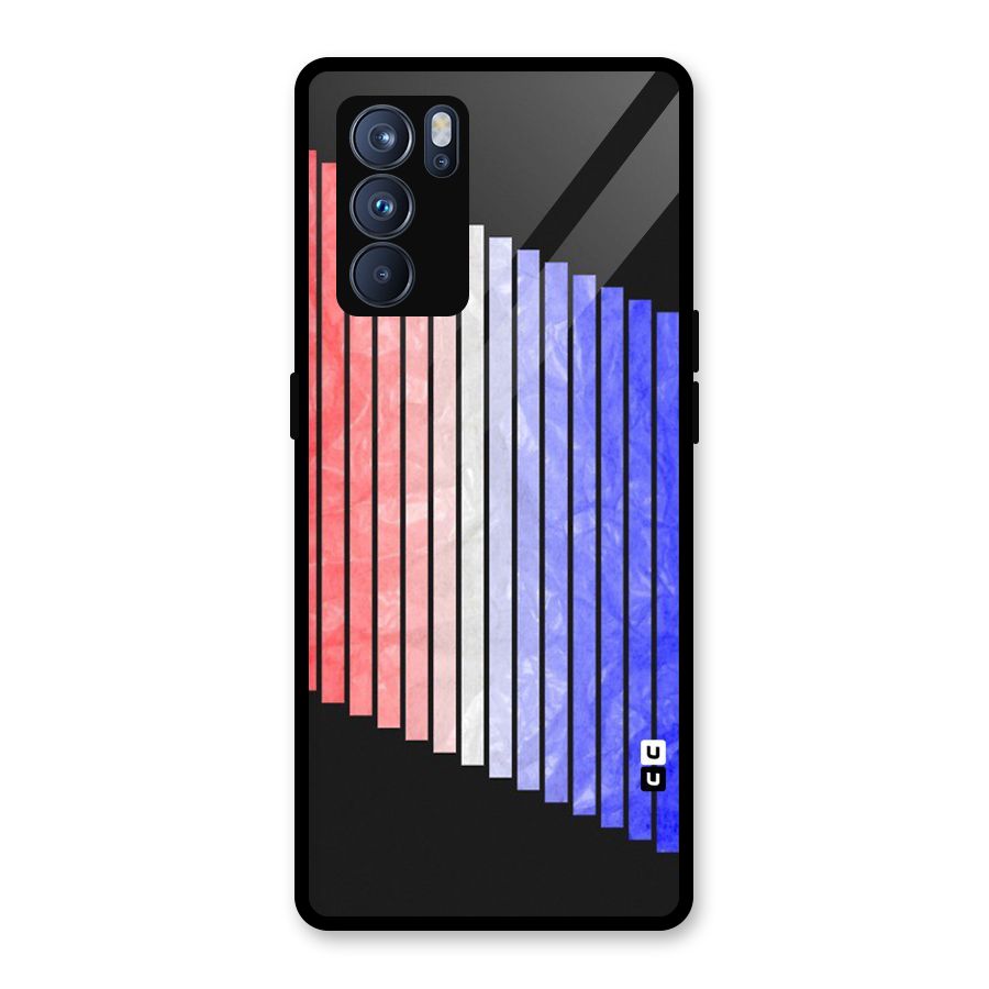 Simple Bars Glass Back Case for Oppo Reno6 Pro 5G