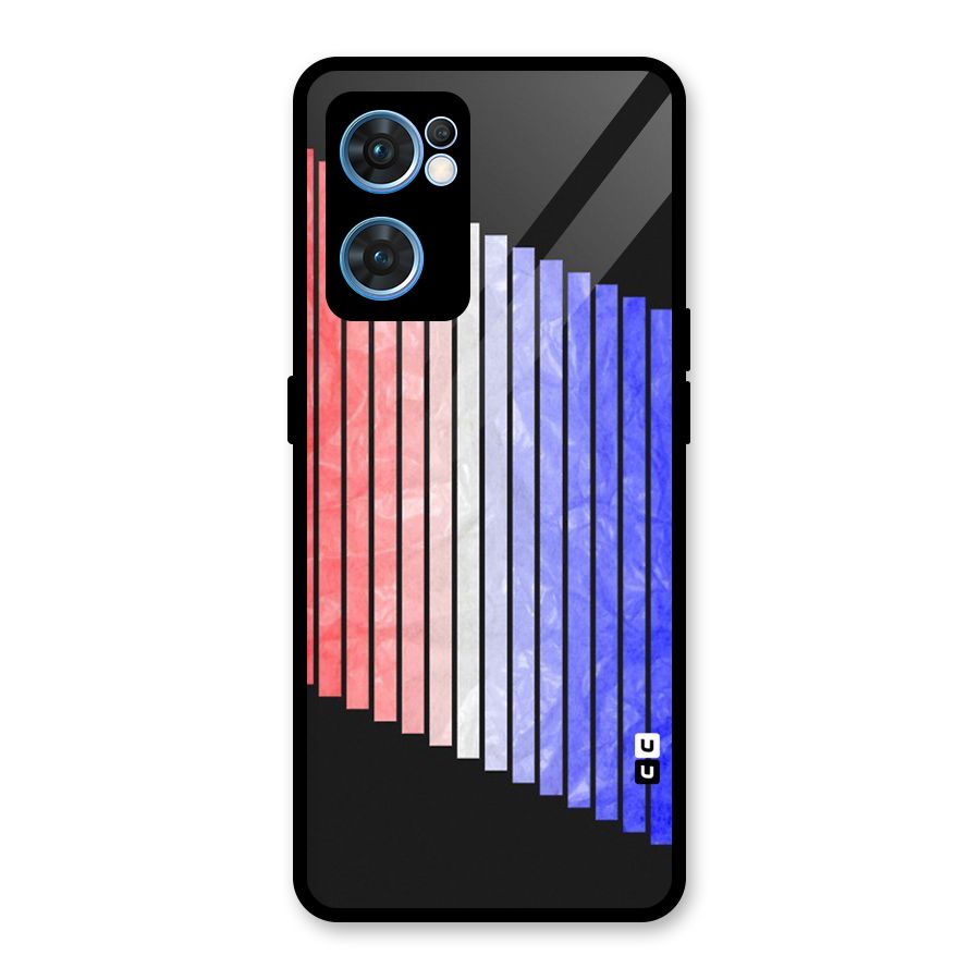 Simple Bars Glass Back Case for Oppo Reno7 5G