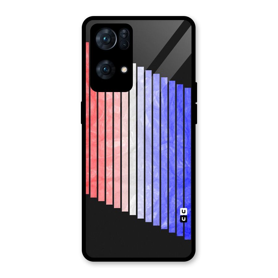 Simple Bars Glass Back Case for Oppo Reno7 Pro 5G