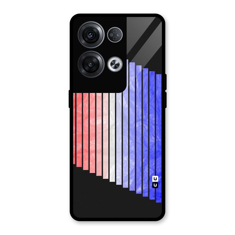 Simple Bars Glass Back Case for Oppo Reno8 Pro 5G
