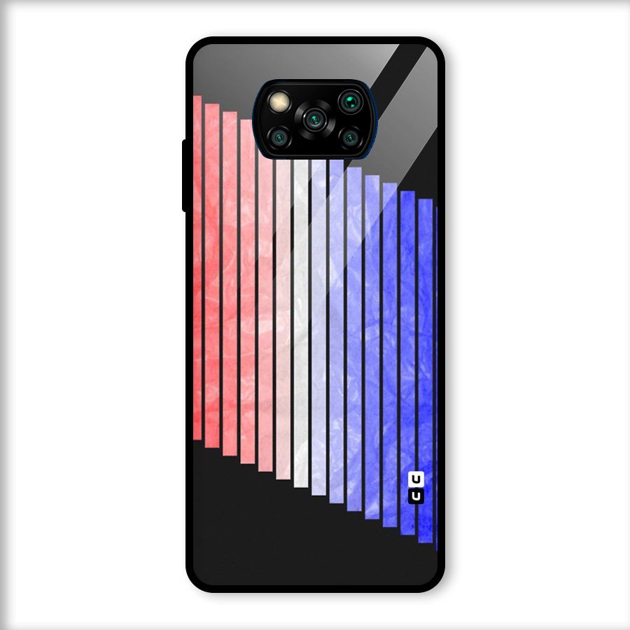 Simple Bars Glass Back Case for Poco X3