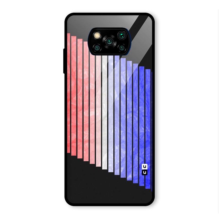 Simple Bars Glass Back Case for Poco X3 Pro