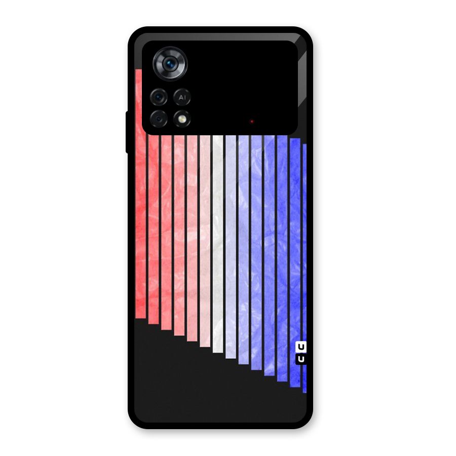 Simple Bars Glass Back Case for Poco X4 Pro 5G